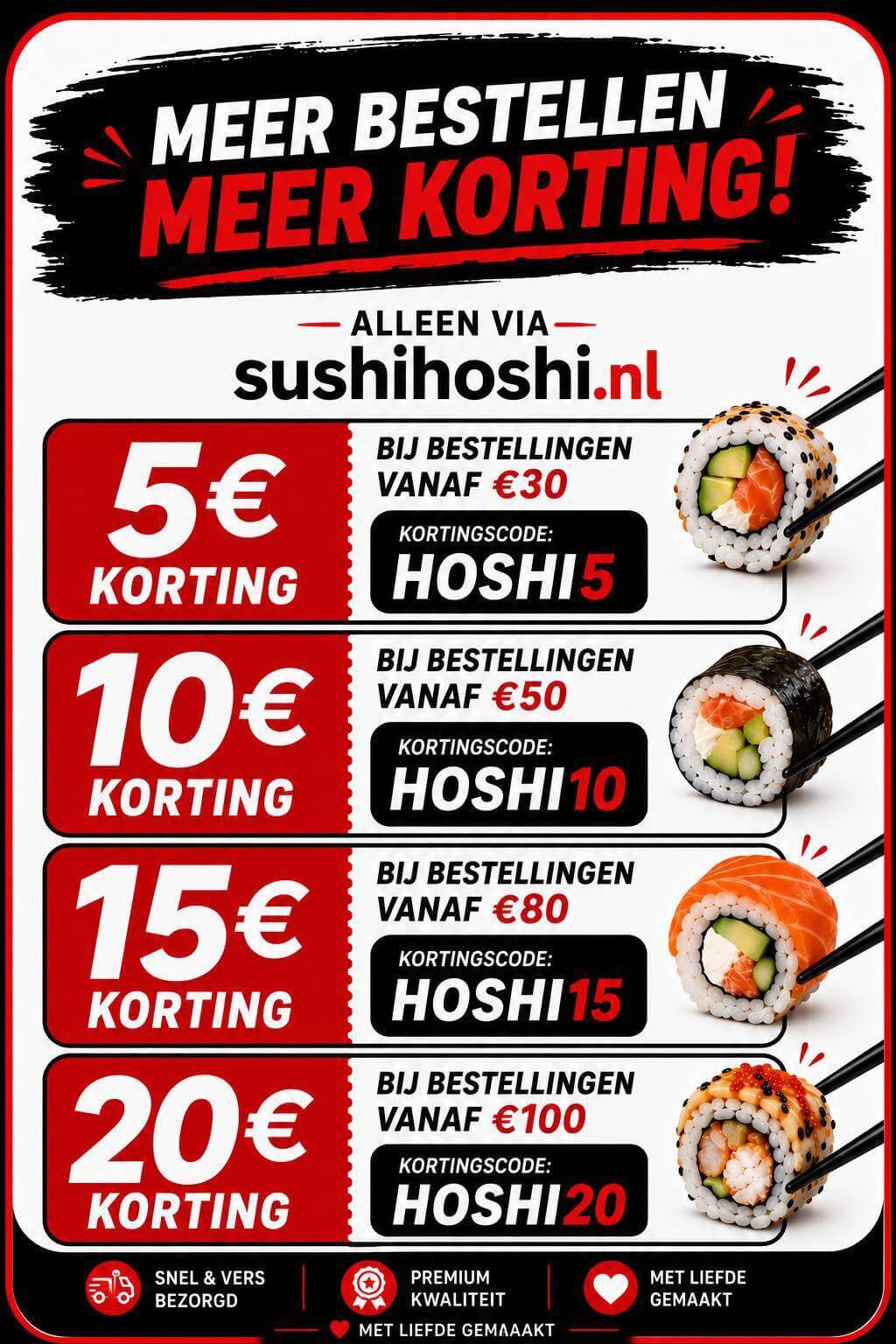 Sushi Hoshi kortingsactie